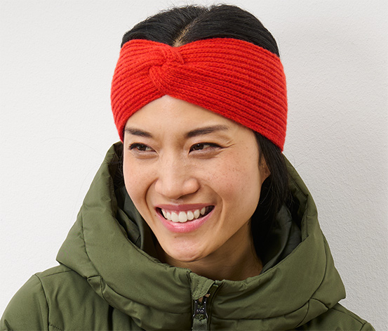 Strick-Stirnband, orange