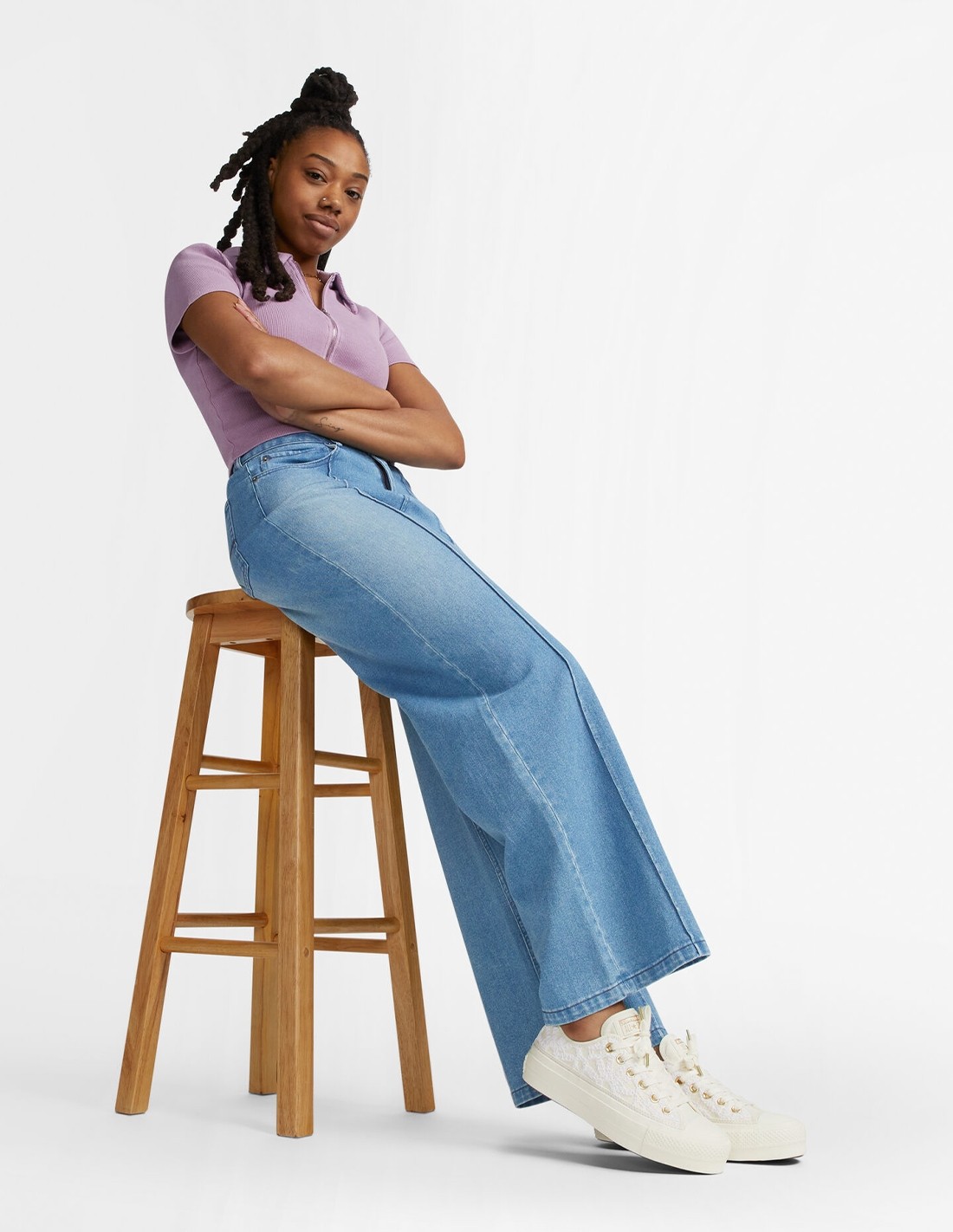 converse Sneakers compensées Femme ctas lift ox Blanc