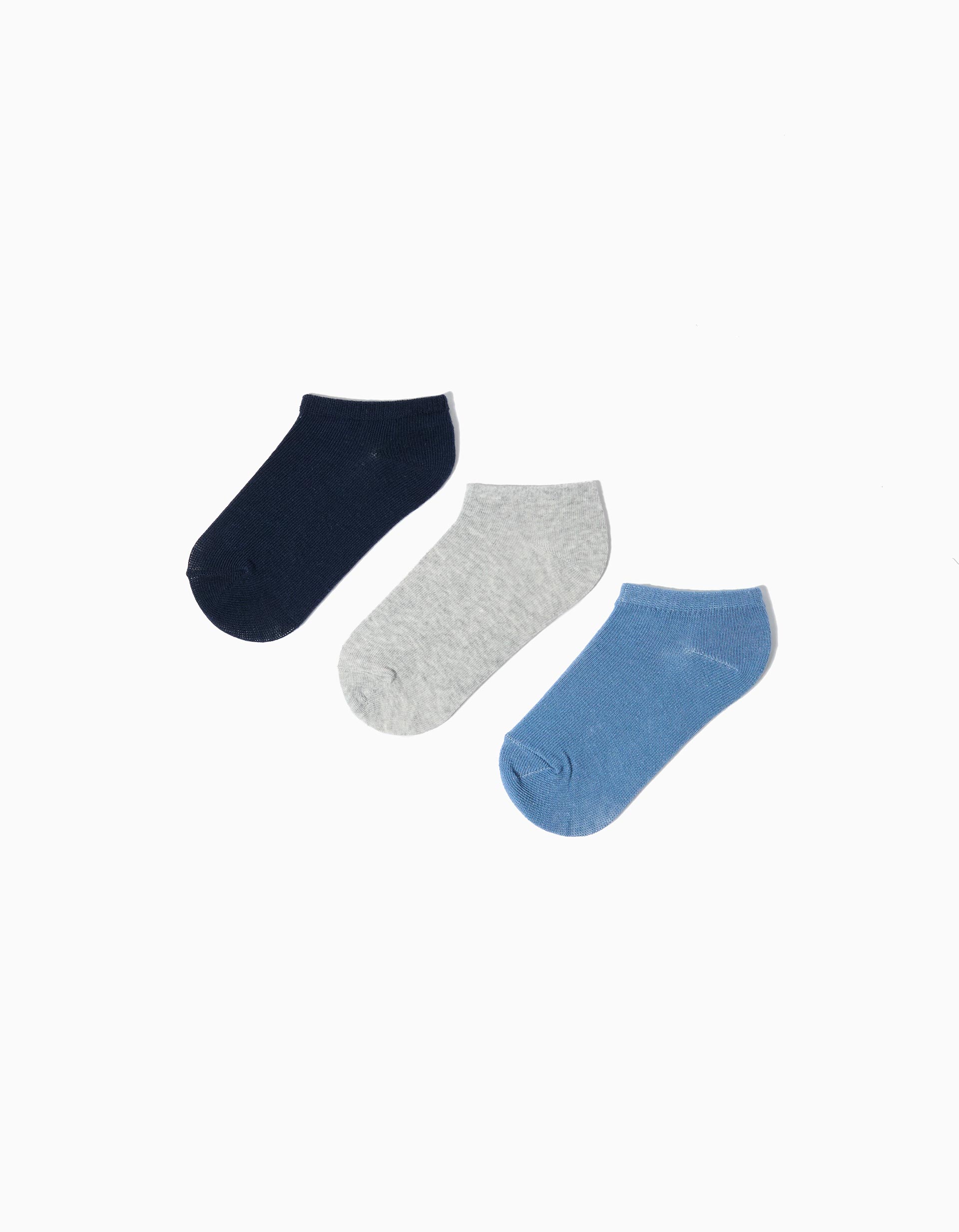 Pack 3 Pares de Meias Tornozelo, Menino, Multicor
