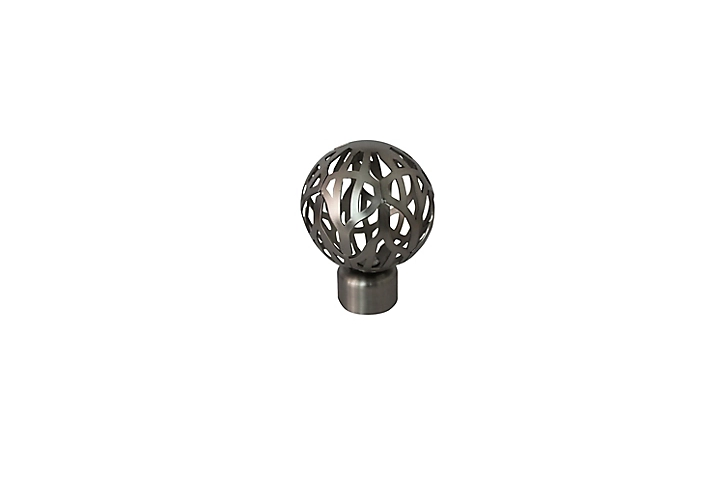 Embout boule pour barre à rideau GoodHome nid en fil fer 28 mm Athens gris