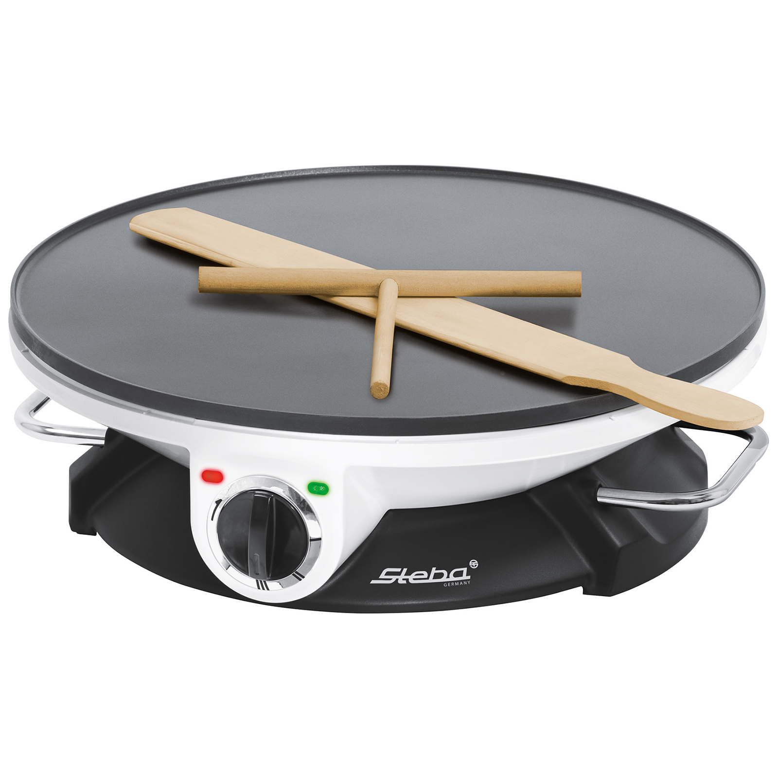 STEBA Crêpes-Maker - schwarz-weiß - inklusive Zubehör