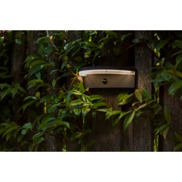 LUTEC wandlamp Vyzor Solar antraciet 7W met bewegingssensor