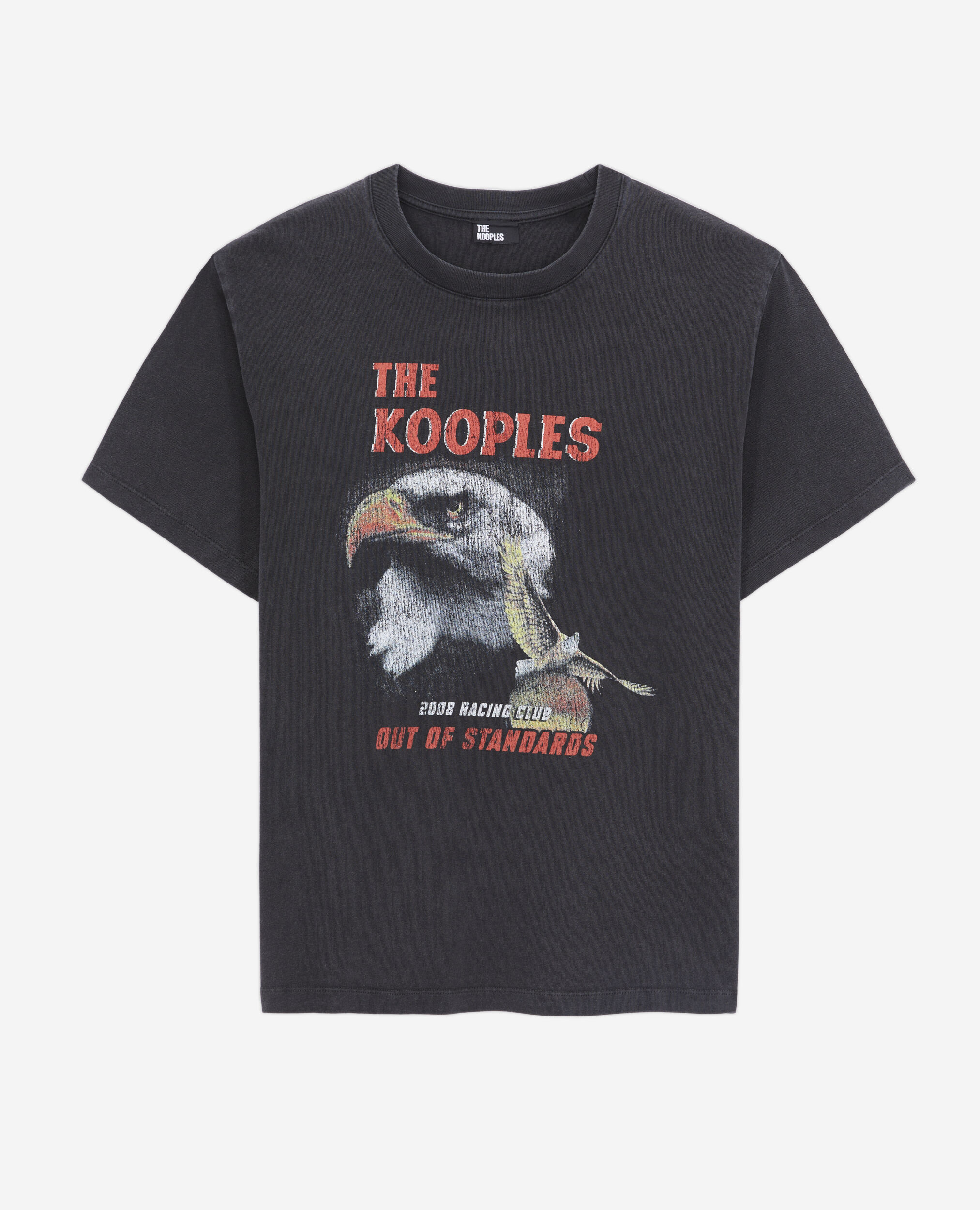 T-shirt noir avec sérigraphie Eagle