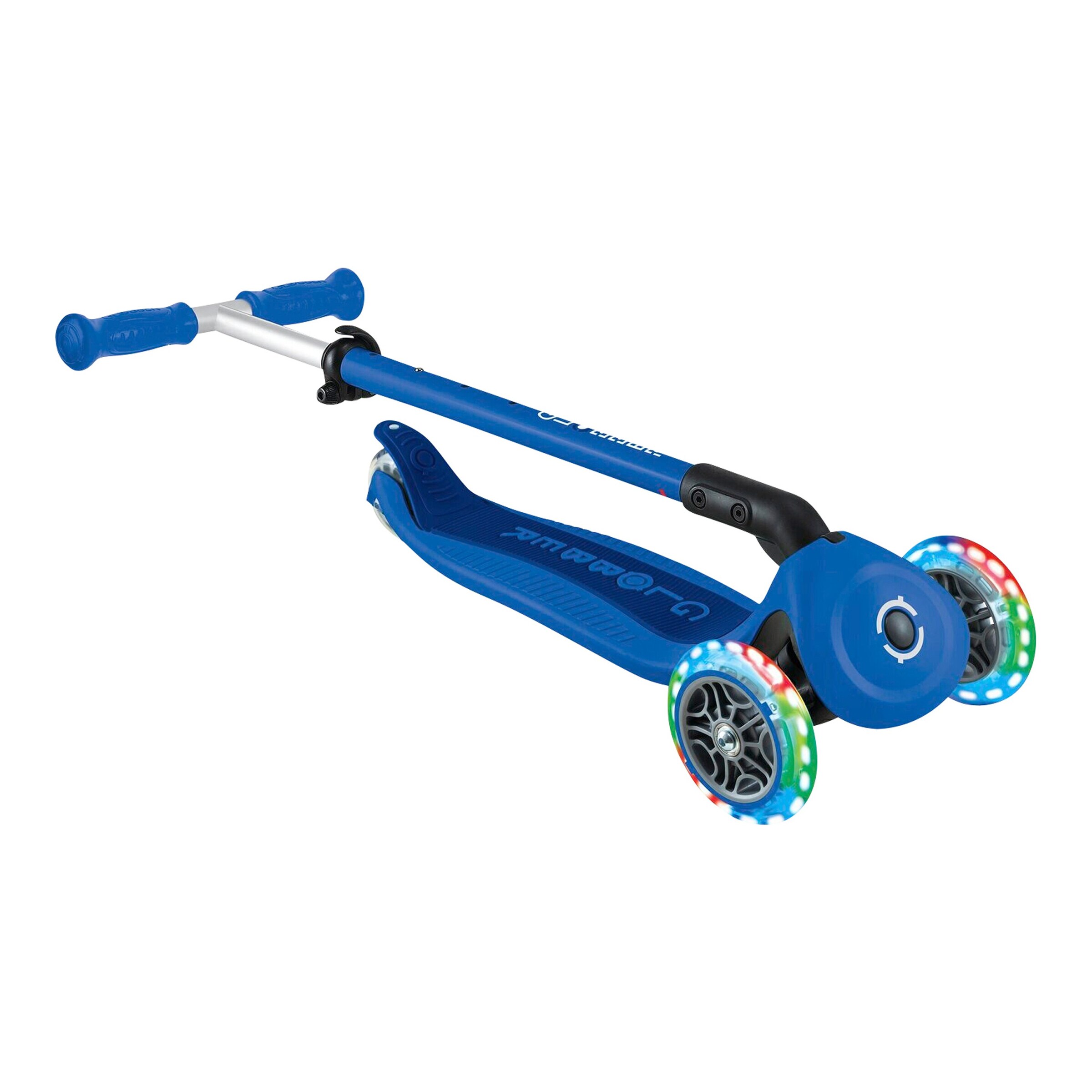 Globber Scooter 3in1 Go-Up active mit Leuchtrollen blau