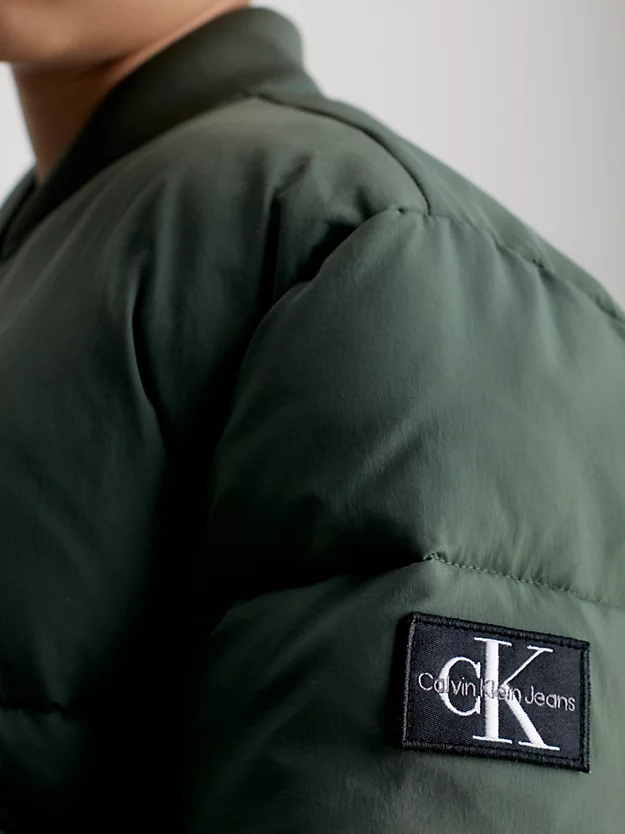 Jaqueta bomber acolchoada de corte reto