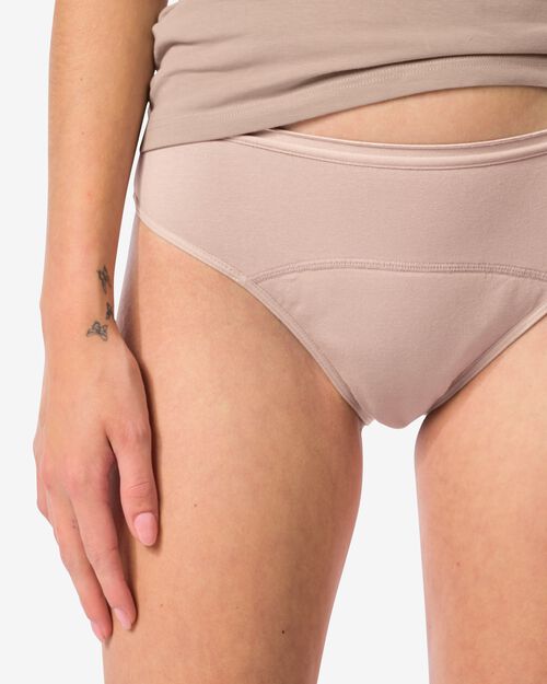 culotte menstruelle en coton à haute absorption beige