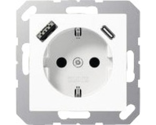 Jung ETIA152015CAWW USB-aansluiting type A+C alpinewit A Creation
