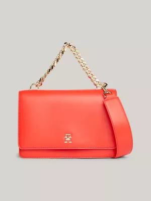 Bolsa transversal média com monograma TH