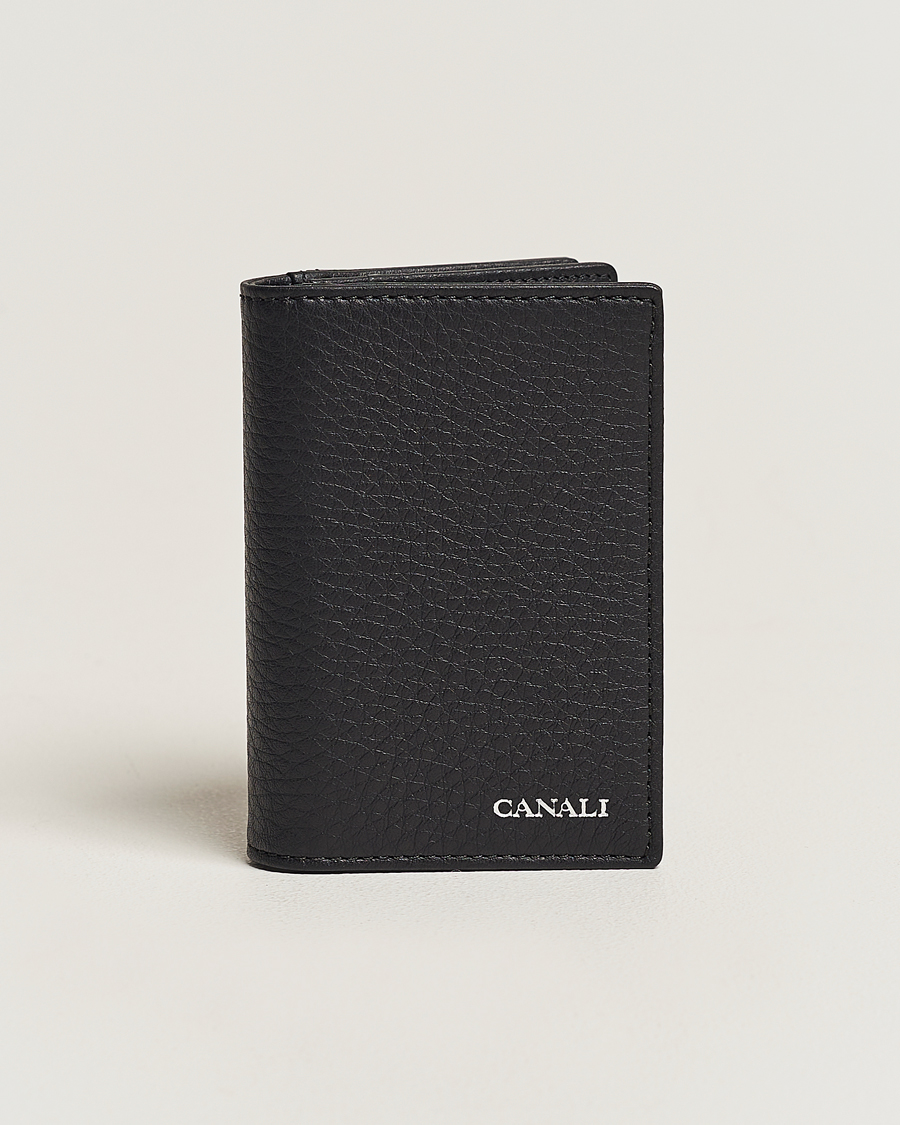Canali Grain Leather Billfold Black