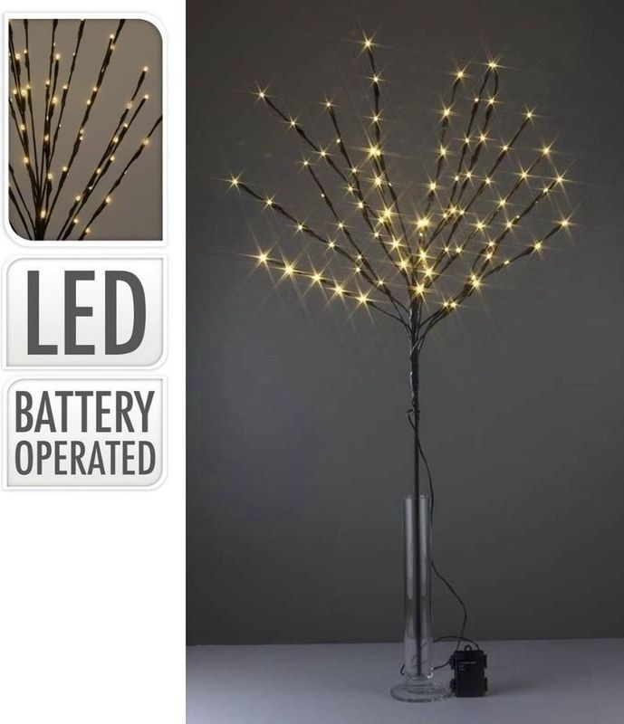 Verlichte Boom - 110cm - 80 LED's - Warm wit - timer