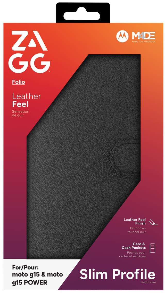Zagg Motorola G15/G15 Power pungetui (sort)