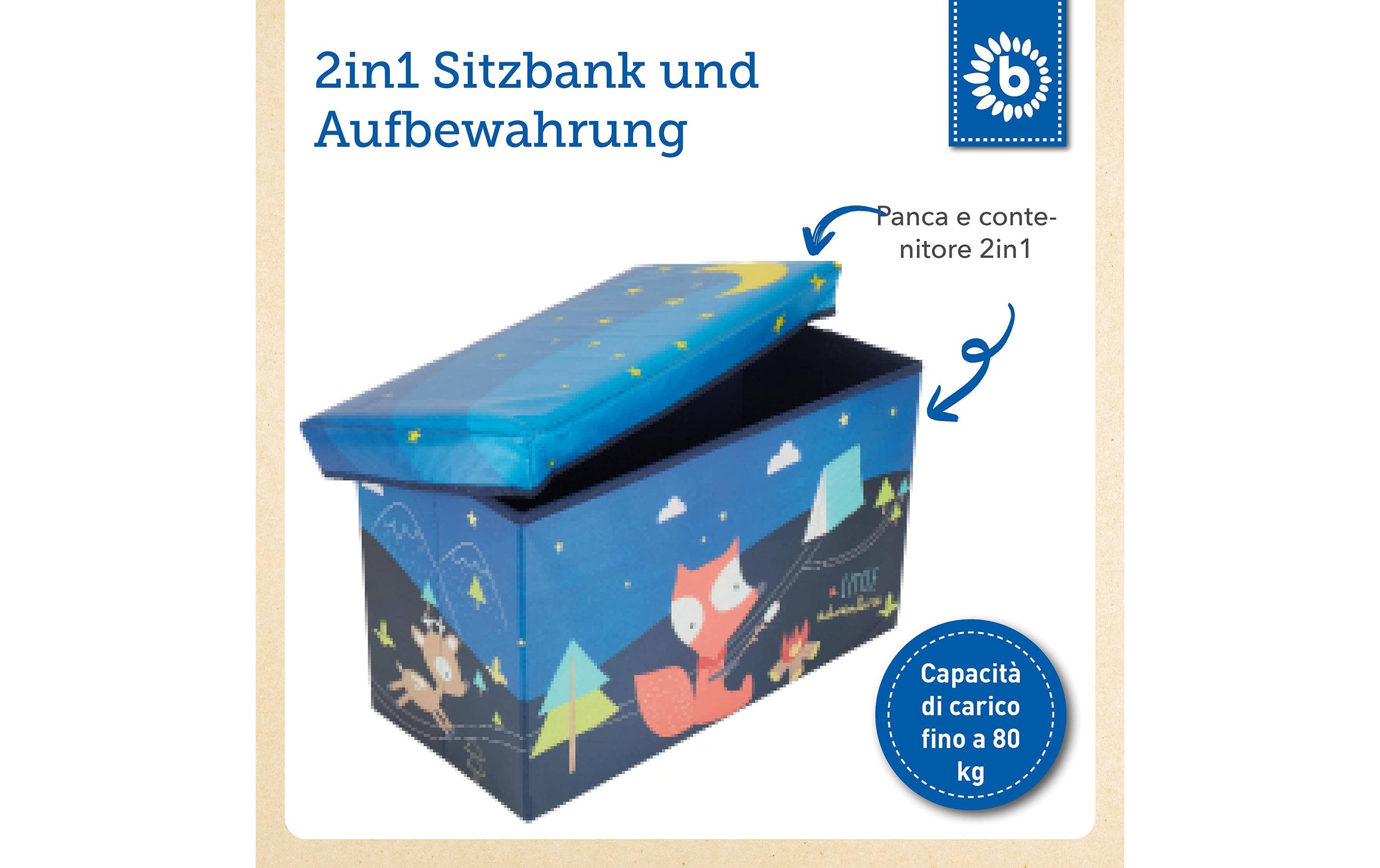 2in1 Aufbewahrungsbox und Bank Scout CampAufbewahrungsbox mit Deckel