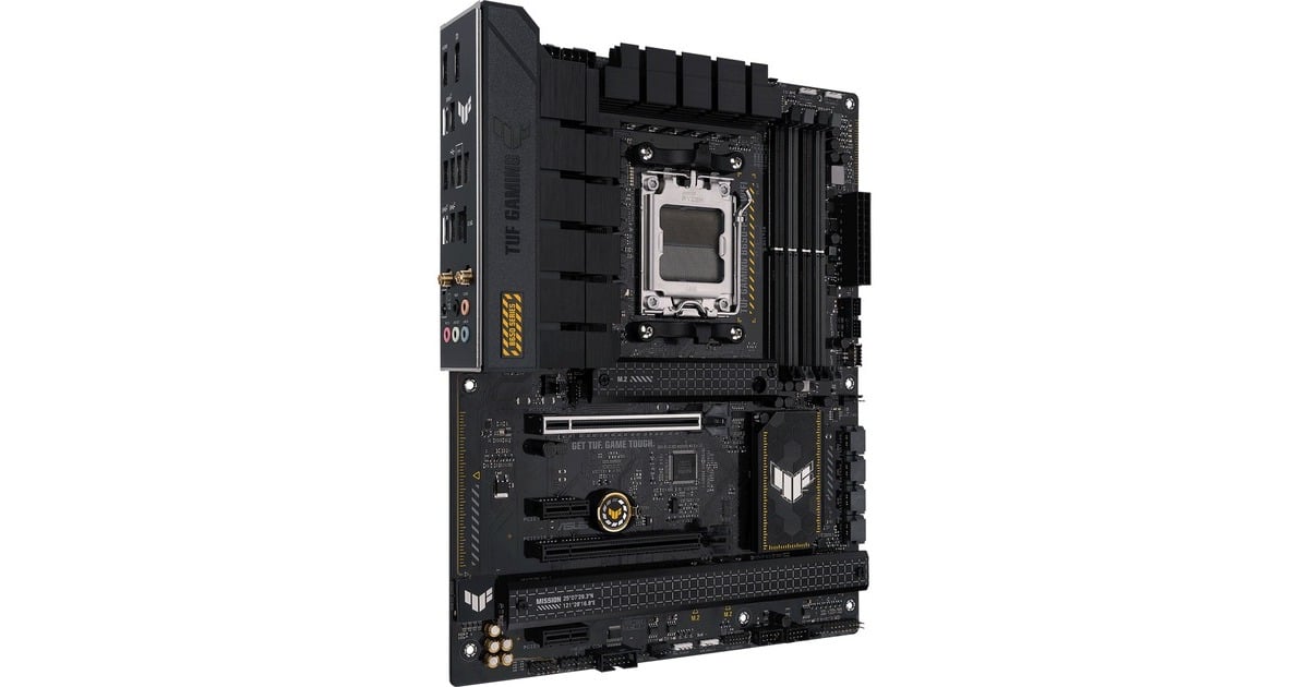 ASUSTUF Gaming B650-PLUS WIFI socket AM5 moederbord  (Zwart/lichtoranje, RAID, 2.5Gb-LAN, Wi-Fi 6, BT 5.2, Sound, ATX)