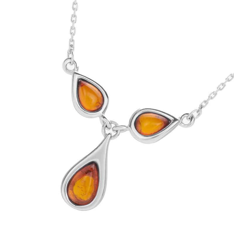 Collier Femme - Ambre - Argent 925 - Longueur : 42 cm