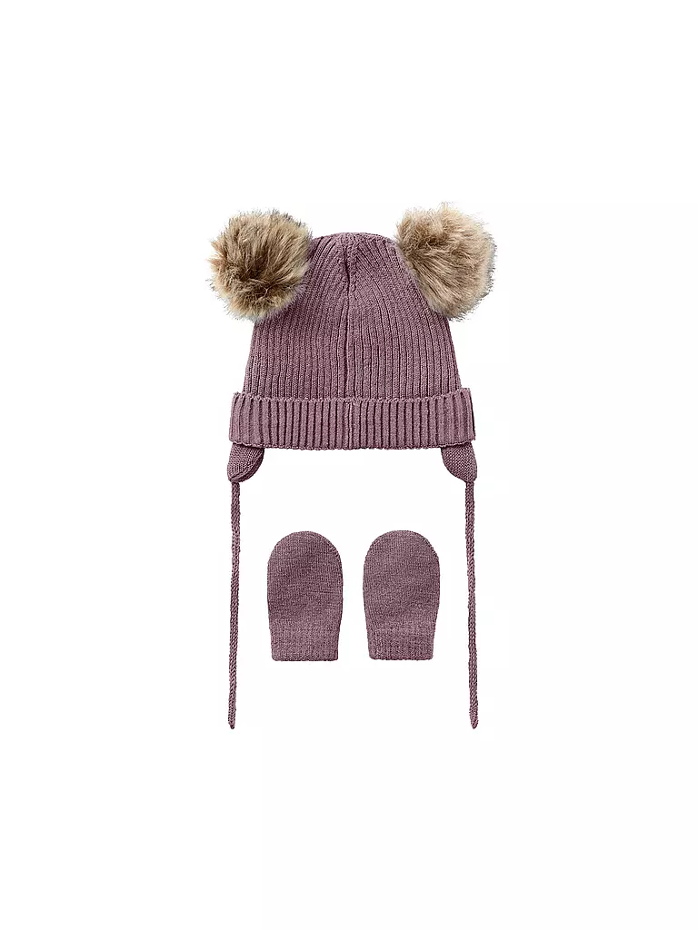 NAME IT Baby Mütze - Haube NBNMARA 2teilig beere