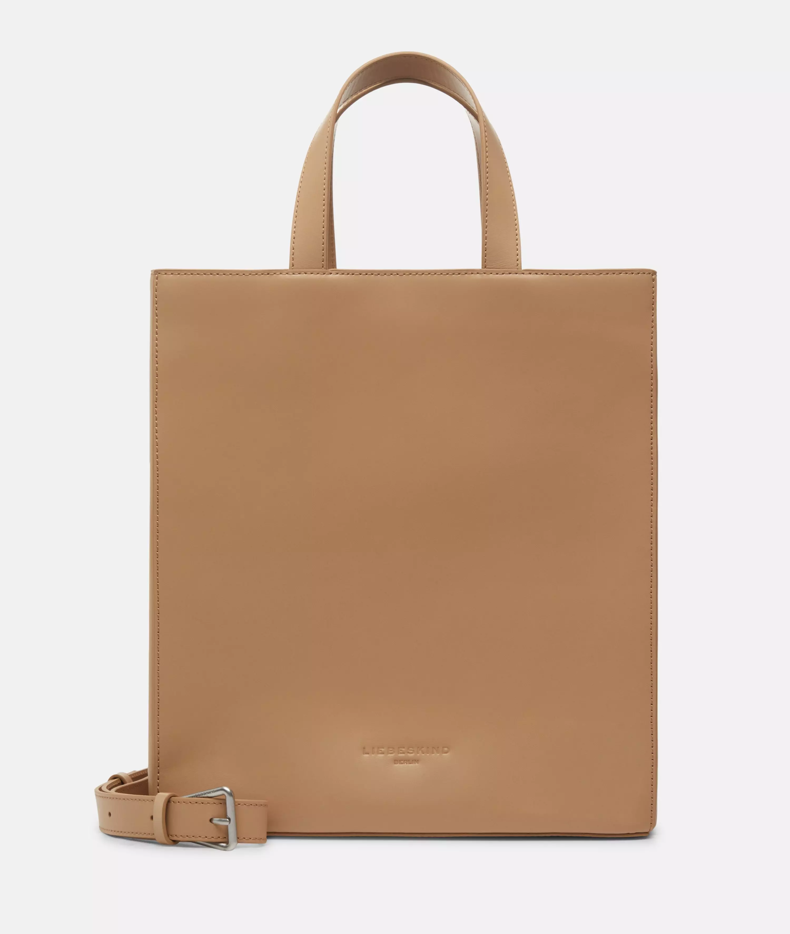 Paper Bag M Spacious tote in smooth leather