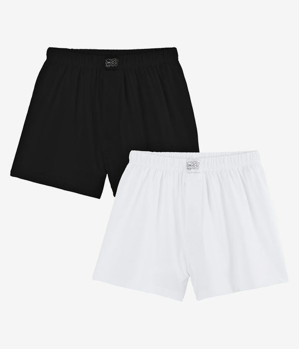 Lousy Livin Jersey Stretch Boxershorts (black white) 2er Pack
