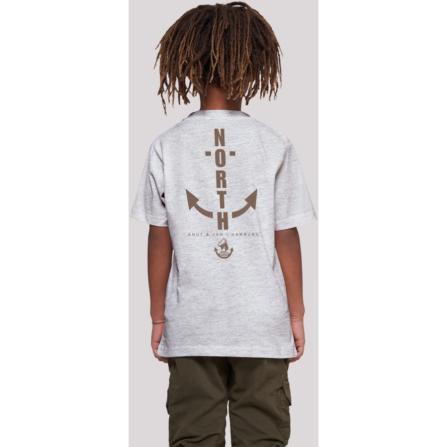 F4NT4STIC T-Shirt North Anker Knut & Jan Hamburg heather grey