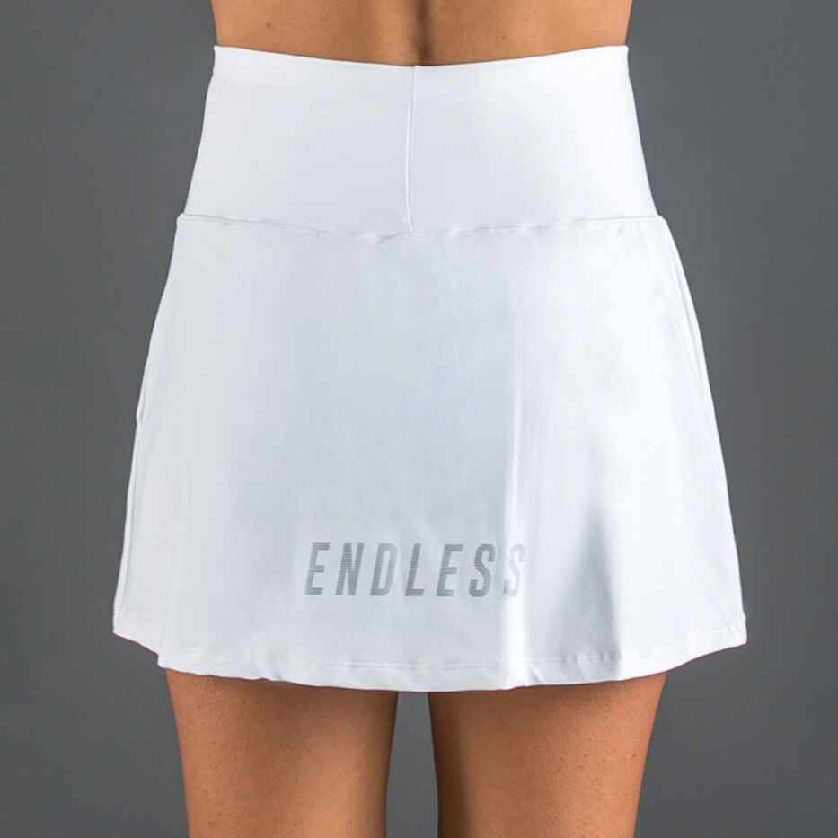Endless Minimal High Waist Jupe Femmes - Blanc , Argent
