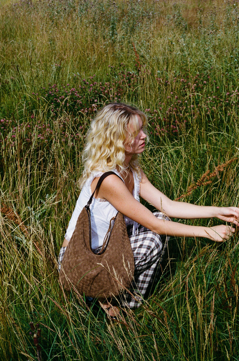 Adax  Rozzano Mindy braided skuldertaske - Latte