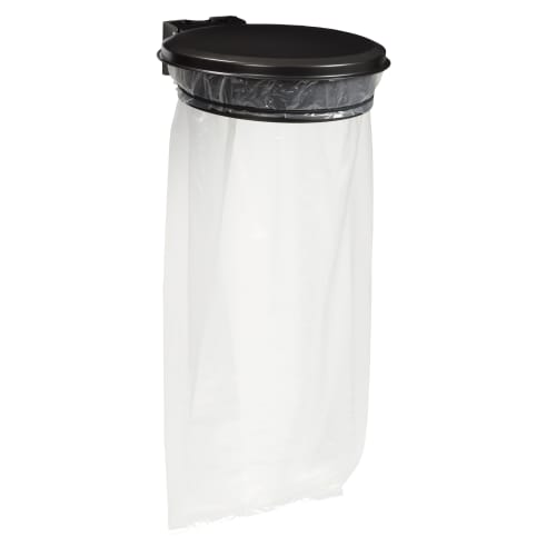 Support sac mural métal avec couvercle 110L gris Rossignol