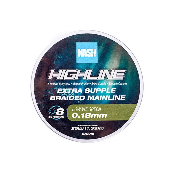 Tresse Nash TT Highline Floating Braid Verte (1200m)