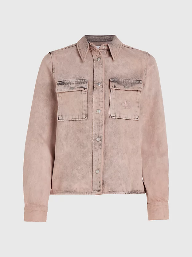 Camisa jeans de corte justo