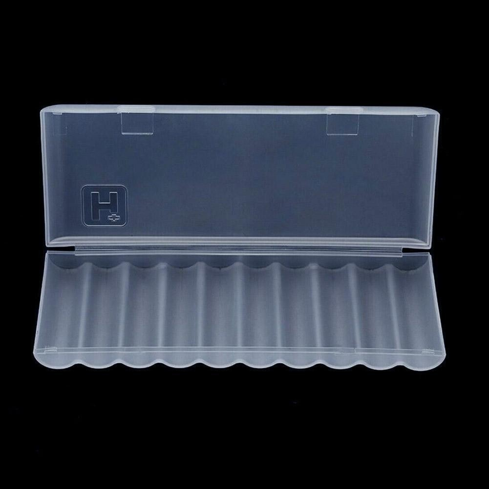(19x7.5cm) Batterie Aufbewahrungsbox Batterien Organizer für Batterien Typen AA / AAA / 18650-Batterien - Transparent