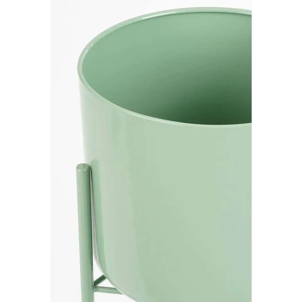 Mica Decorations Colyn Bloempot - H60 x Ø19 cm - IJzer - Mintgroen