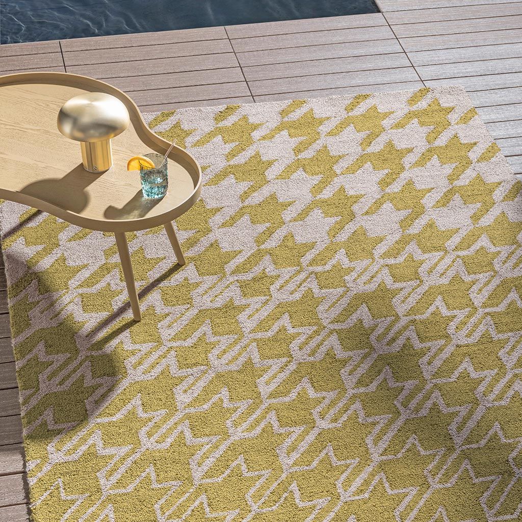 Vloerkleed Mustard 455706 Houndstooth