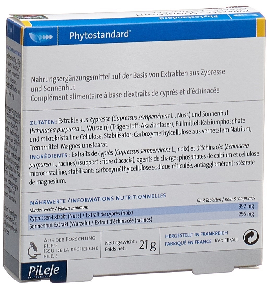 PHYTOSTANDARD Zypresse-Sonnenhut Tabl Blist 30 Stk