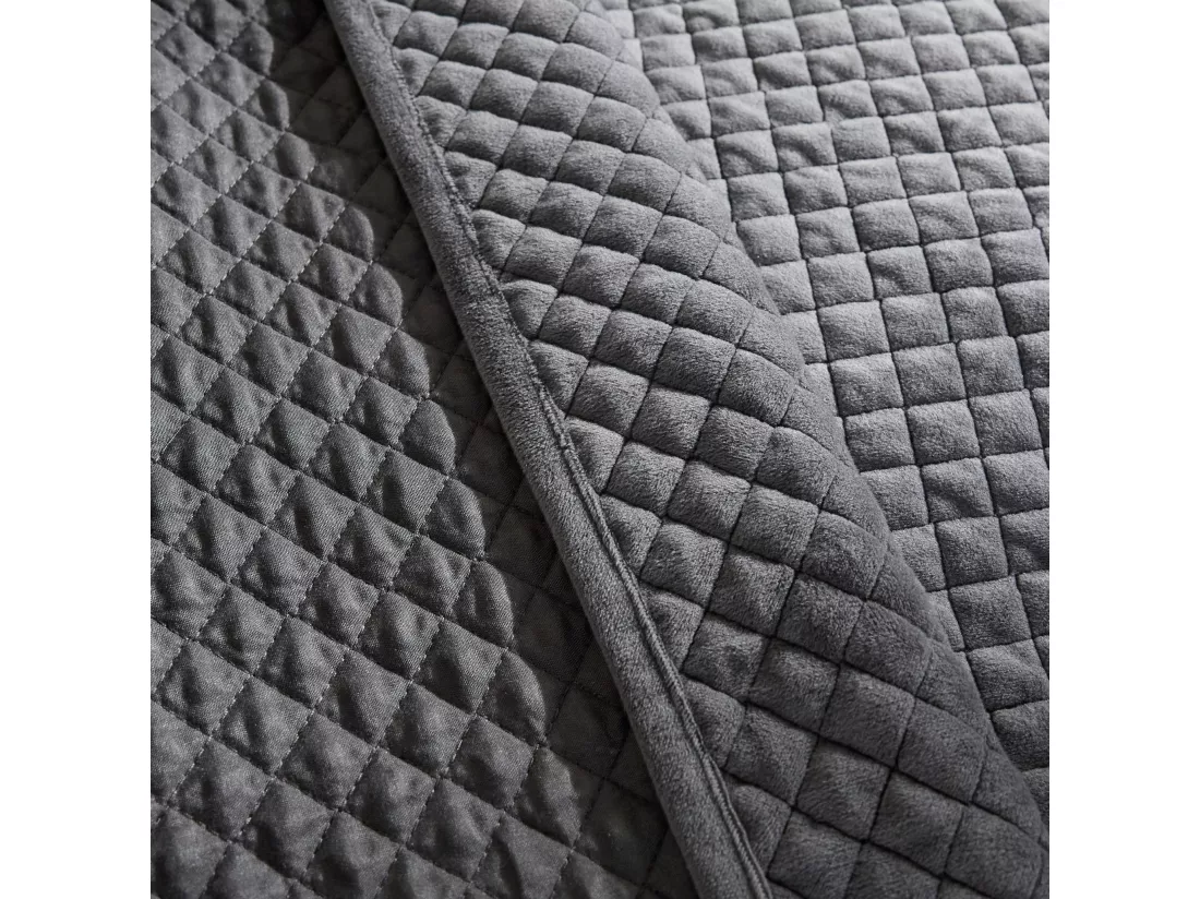 Jeté de lit Élégance Gris Foncé Polyester 200 x 220