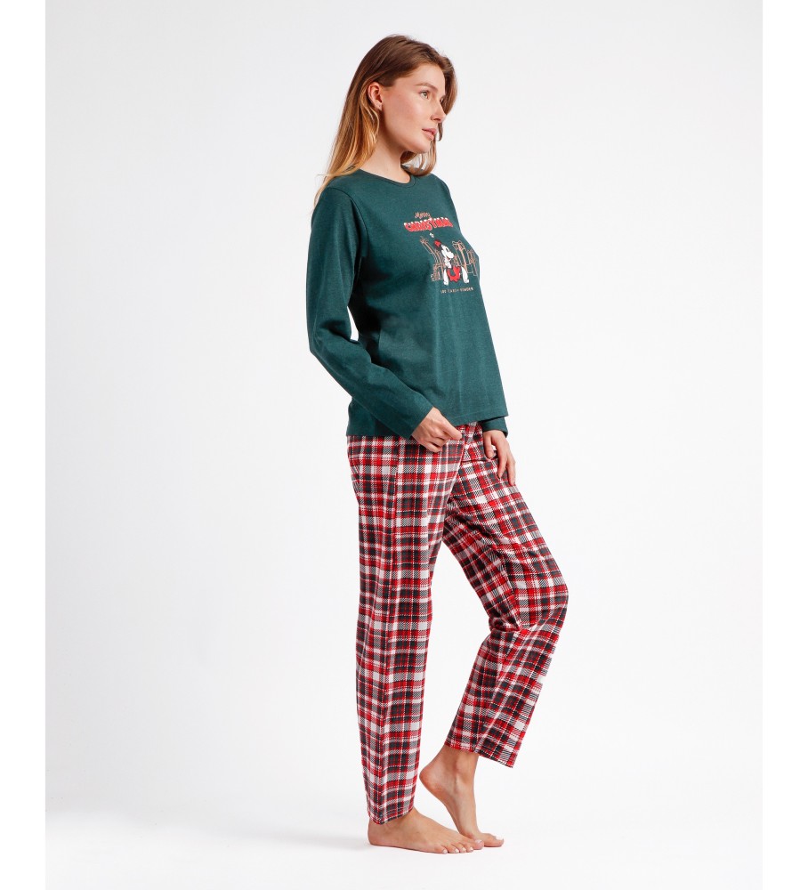 Pijama de manga comprida Disney Merry Wonder verde