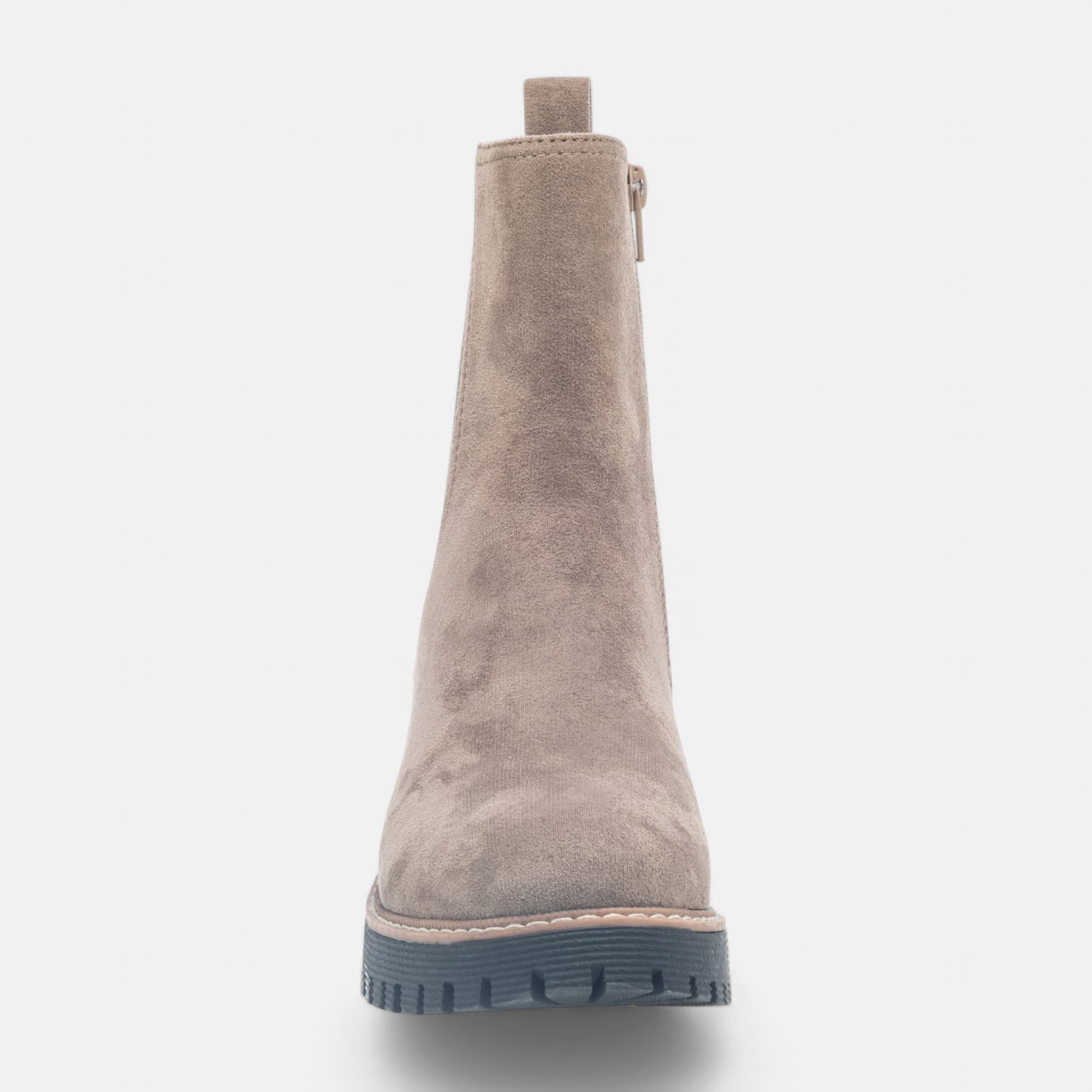 Boots à talon compensé Femme taupe