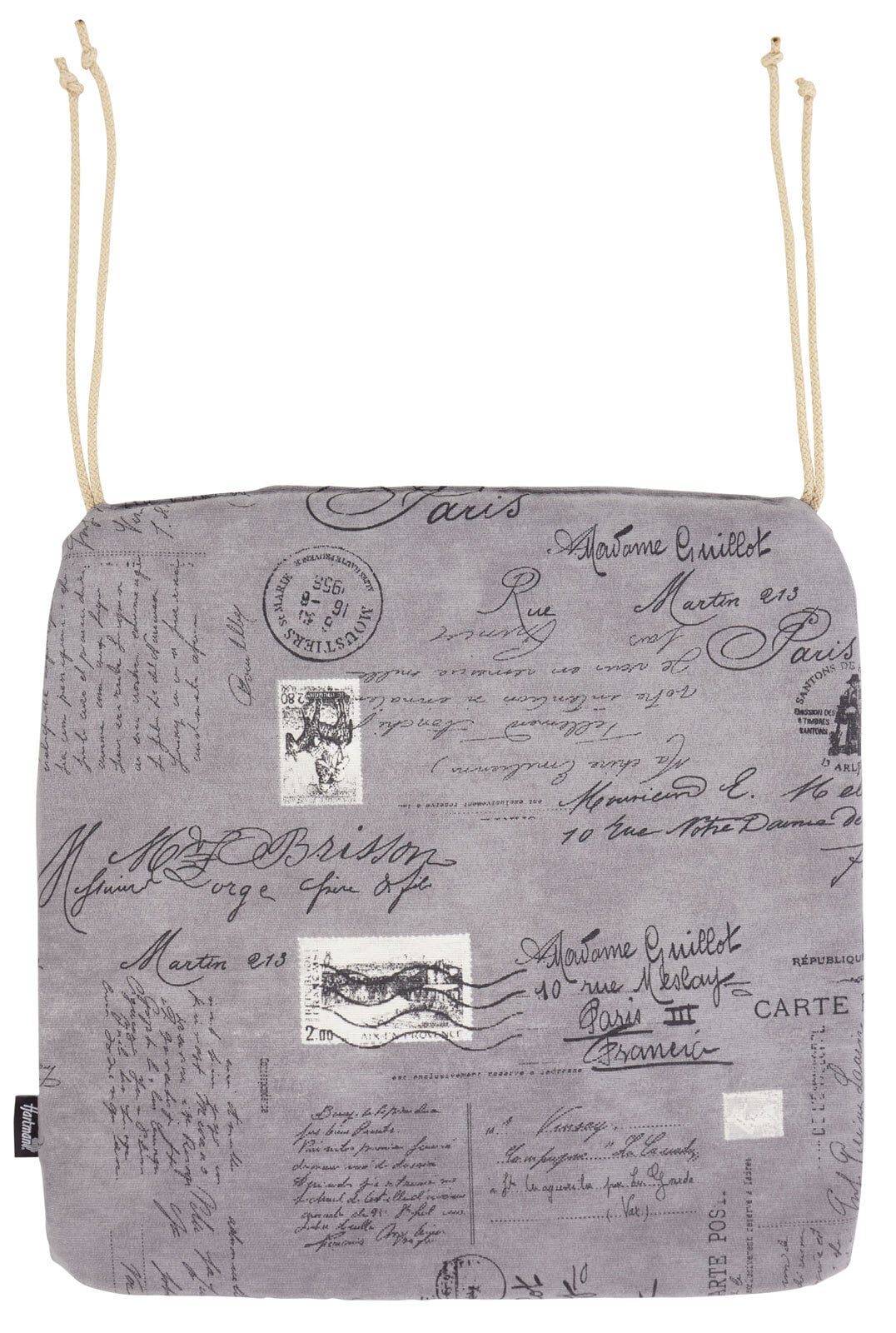 Hartman Stuhlkissen PARIS DRESDEN 38 x 38 x 3 cm grau