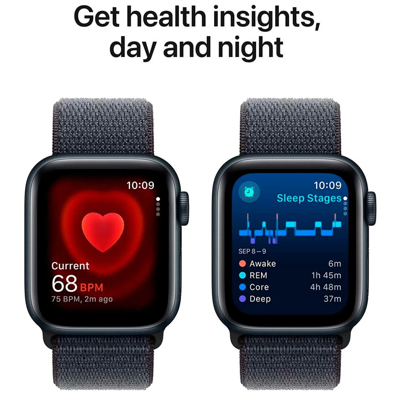 Apple Watch SE GPS 40mm Midnight Aluminium Sport Loop MXEA3