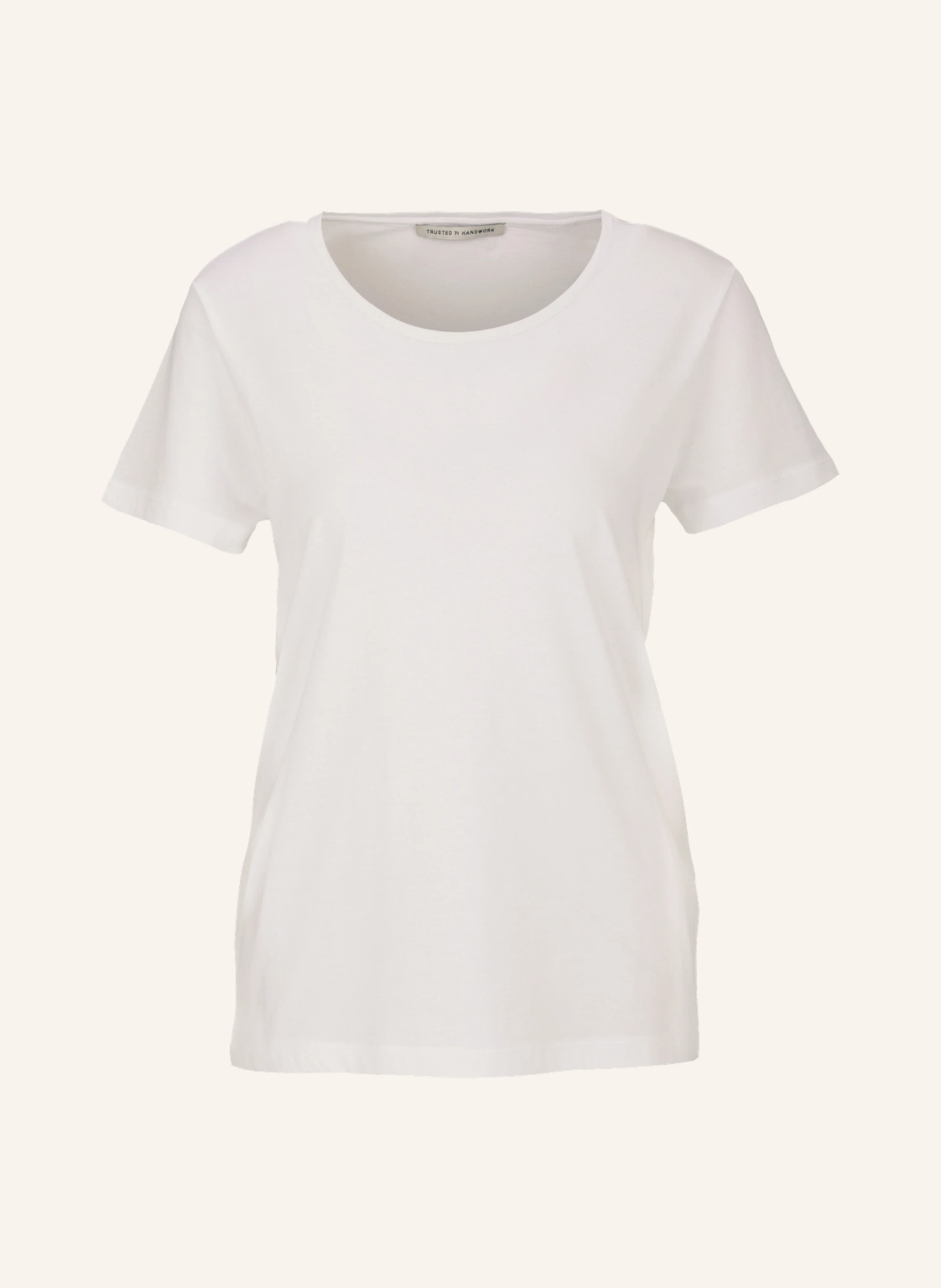 TRUSTED HANDWORK Round Neck 1/2-Sleeve T-Shirt