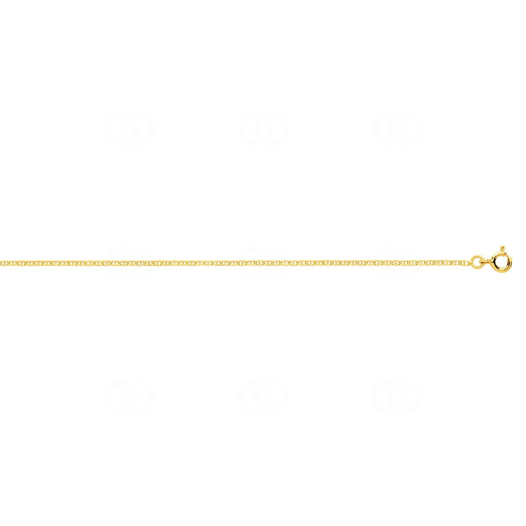 Marine-Panzer Fusskette 750/18 K Gelbgold 1.5mm