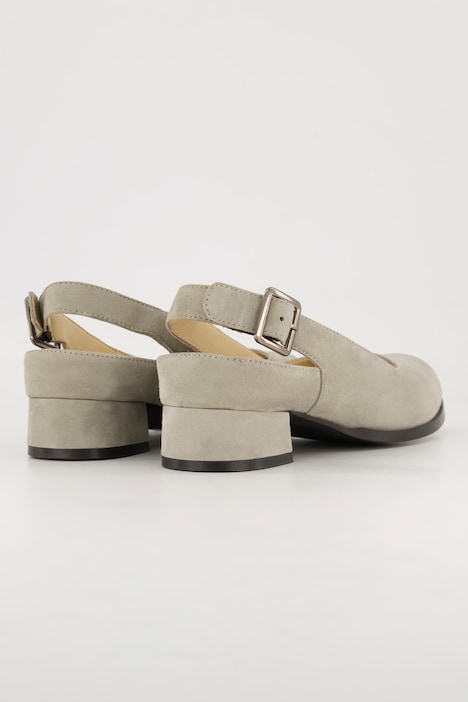 Pumps, Veloursleder, verstellbare Ferse, Weite H
