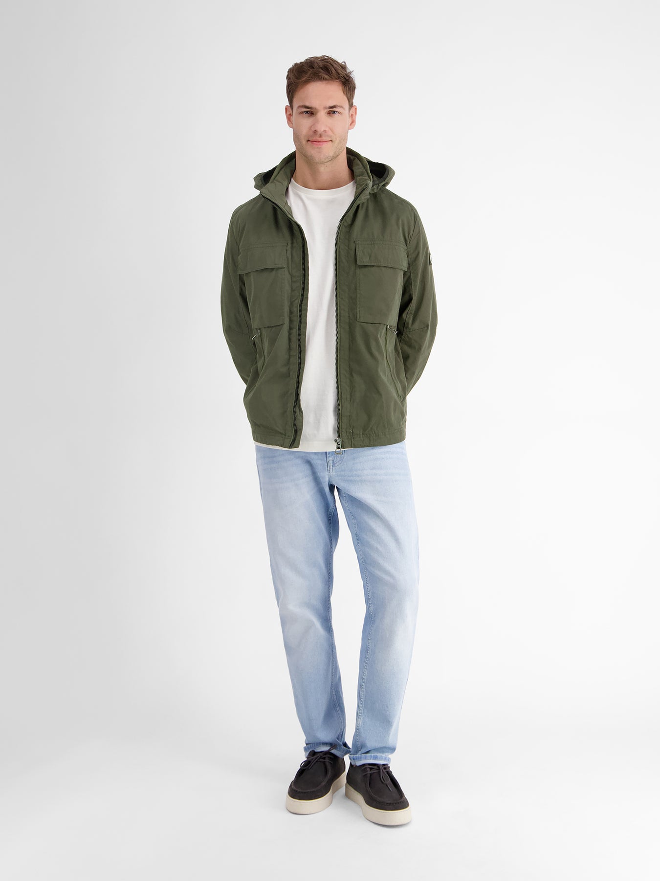 Shell-Blouson mit abnehmbarer Kapuze