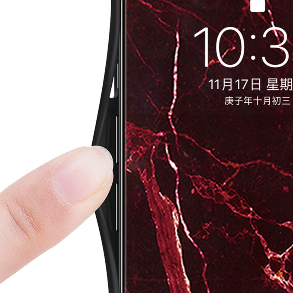 Samsung Galaxy A55 Hardcase Hybrid Schutzhülle Glas Rückseite Marmor Marble - Pink