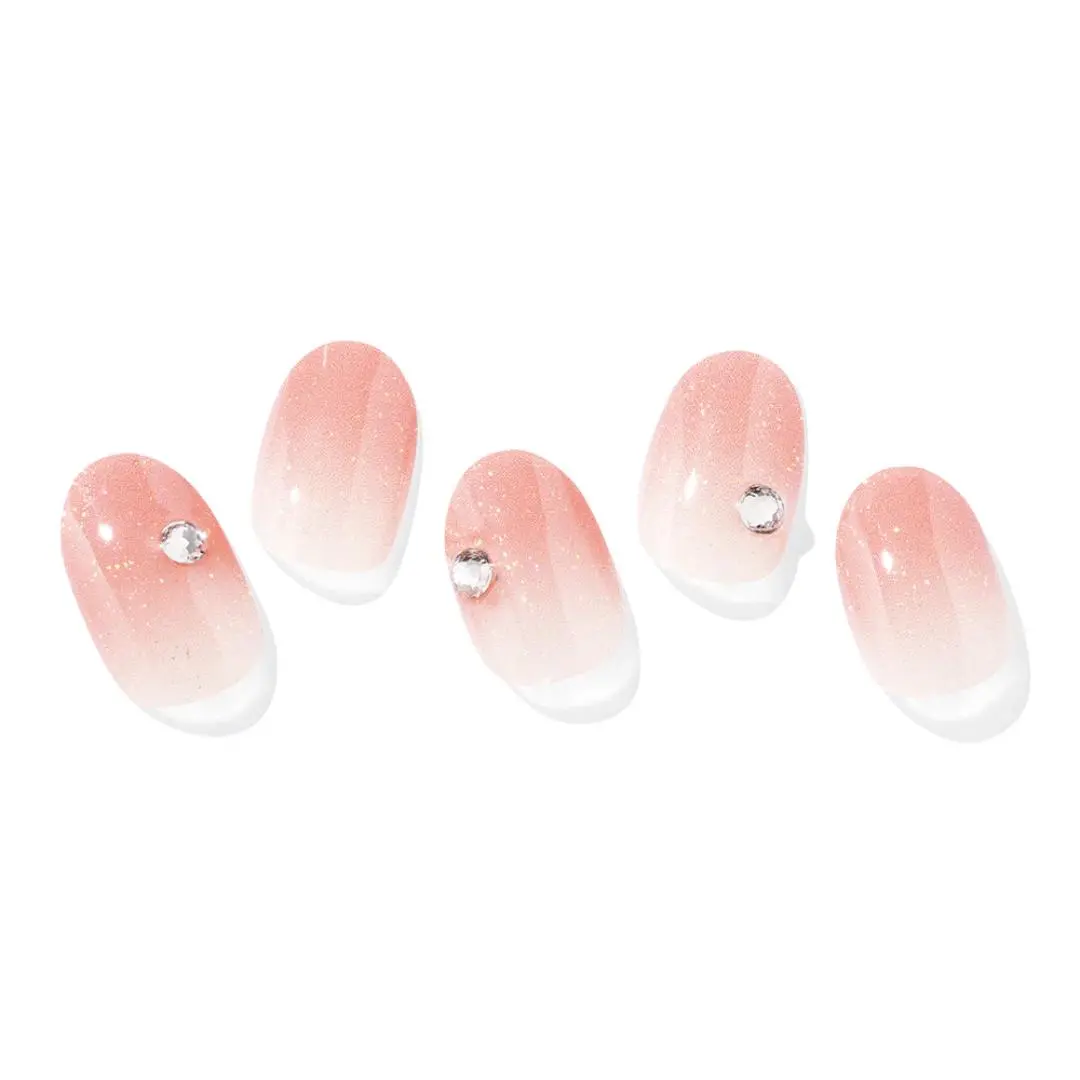 Semi Cured Gel Nail Strips N Coral Sunset