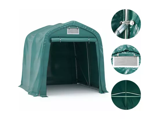 Tente de garage PVC 2,4x2,4 m Vert