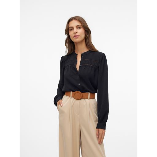 Vero Moda Emma Lace Skjorte, Black, L