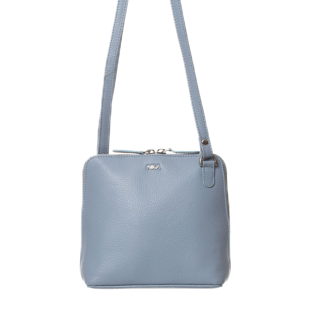 Zubehör - Tasche Umhängetasche Leder hellblau