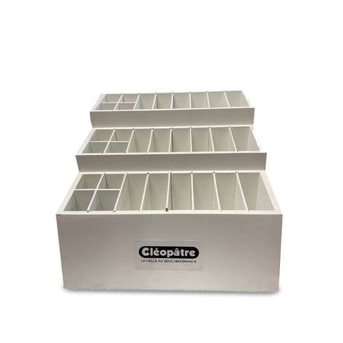 Cléopâtre® Holz-Pinseldisplay, 24 Fächer, 33 x 33 x 31 cm