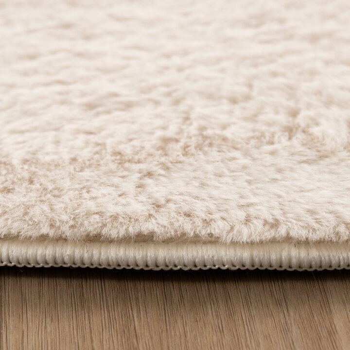 Zacht laagpolig vloerkleed - Cozy Ripple Creme