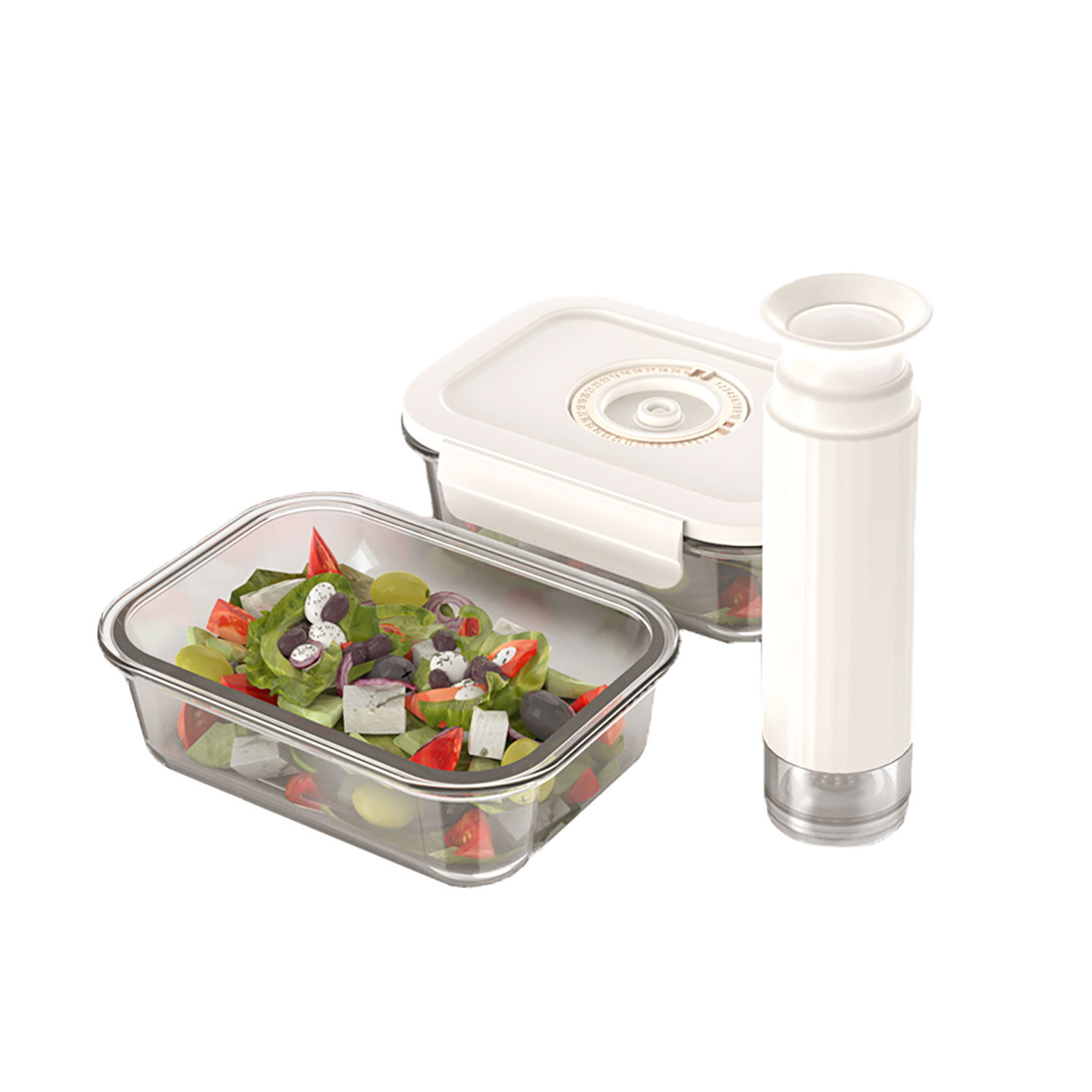 Sous-Vide-Aufbewahrungsboxen 3er Set mit Vakuumpumpe