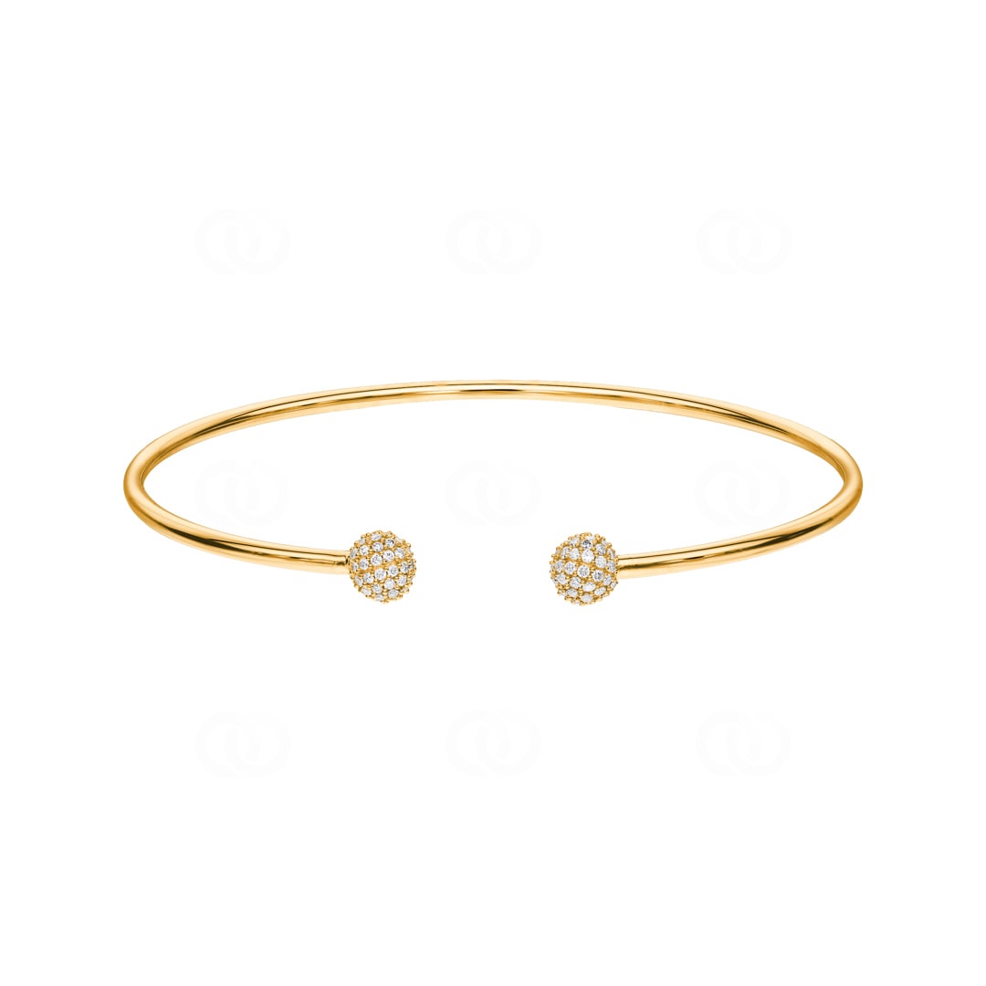 0.50 Karat Diamantarmreif offen 750/18 K Gelbgold