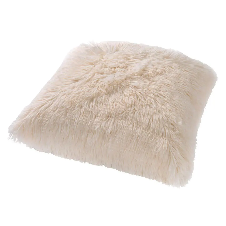Sierkussen Fluffy - Snow White - 60x60 cm